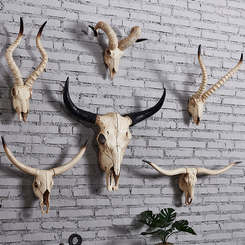 Interior Design Home Decor - ประดิษฐ์วัวกะโหลกศีรษะแกะ Skull Wall Decor Handmade Farmhouse