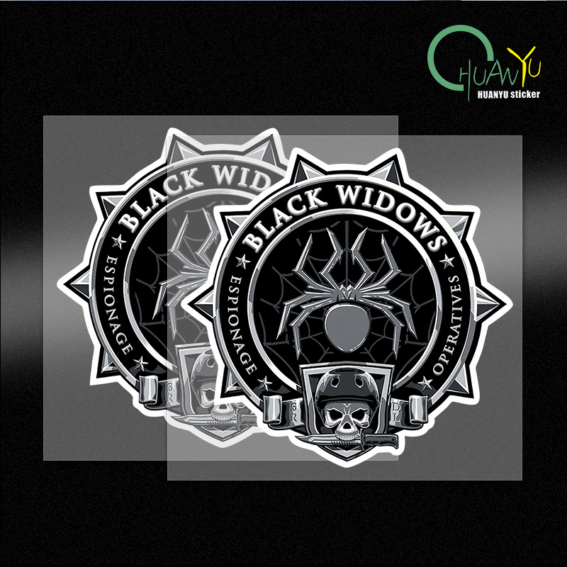 Interior Design Home Decor - Black Widows สติ๊กเกอร์ติดผนัง Skull Punk สไตล์สติกเกอร์อุปกรณ์ตกแต่งตกแต่งห้องวอลล์เปเปอร์