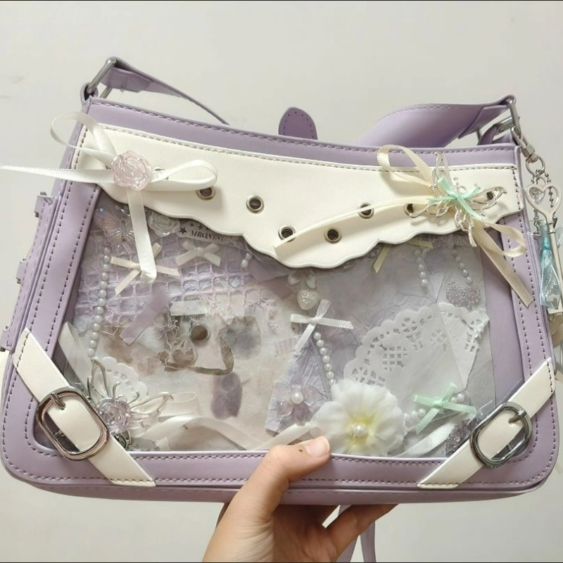 Interior Design Exhibition - กระเป๋าสะพายข้างดีไซน์ใหม่แบบเฉพาะกลุ่ม ลายการ์ตูนน่ารัก เท่ห์ๆ สไตล์ JK สำหรับสาวๆ