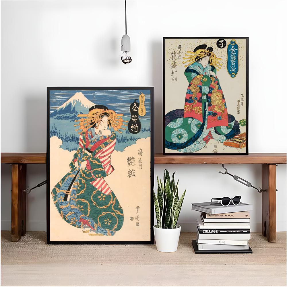 โปสเตอร์เกอิชาญี่ปุ่นย้อนยุค ส - Interior Design With Wallpaper บทวิจารณ์และราคา