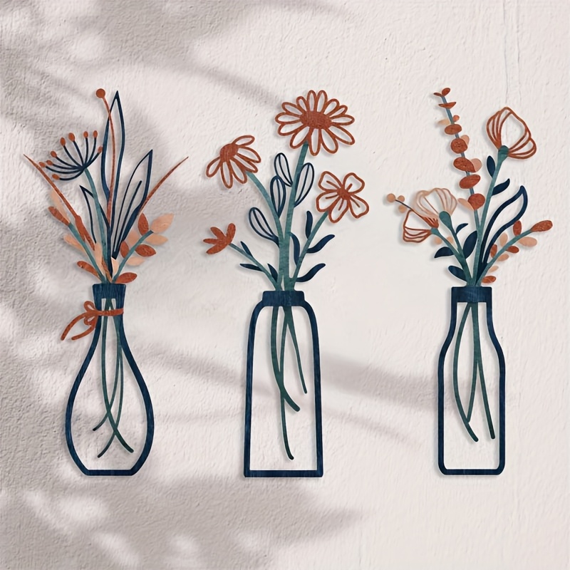 ประติมากรรมติดผนังลายดอกไม้ขนา - Interior Design Home Decor บทวิจารณ์และราคา