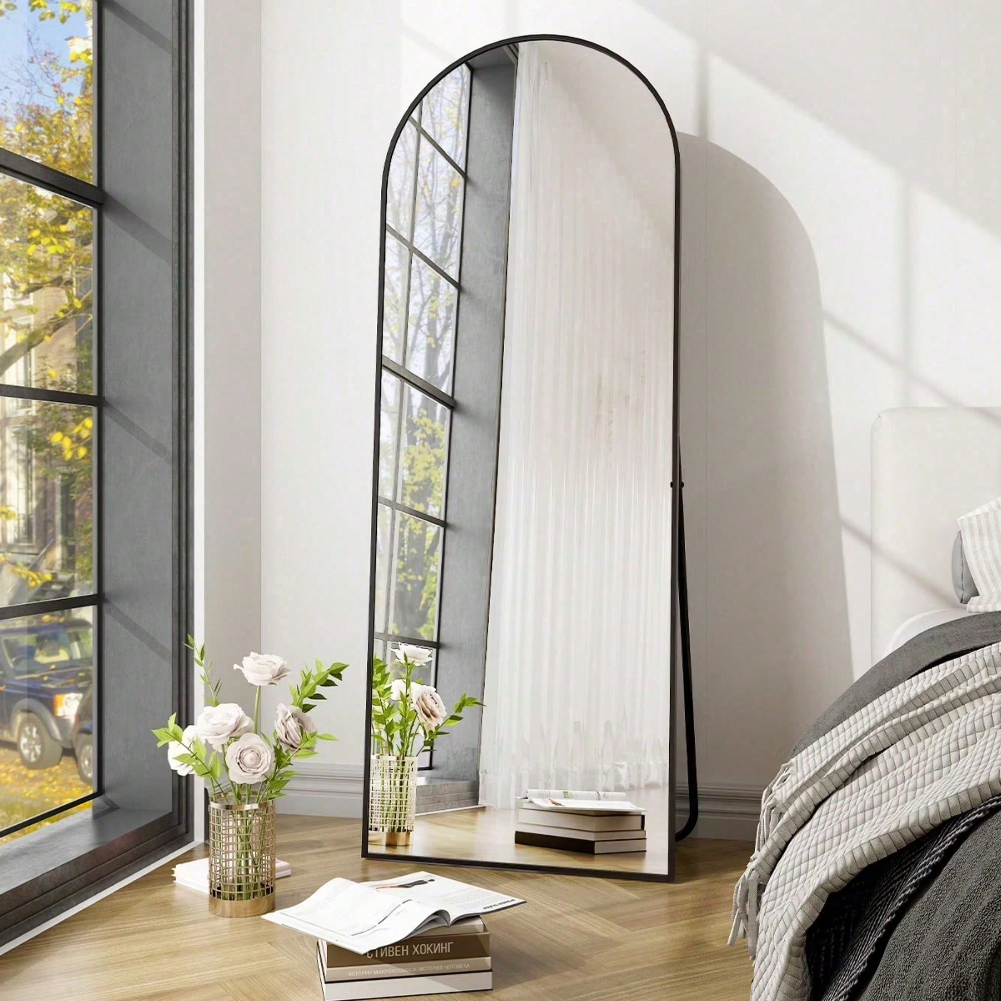 กระจกเงาเต็มตัวทรงโค้งสไตล์โมเ - Arch Mirror Leaning บทวิจารณ์และราคา