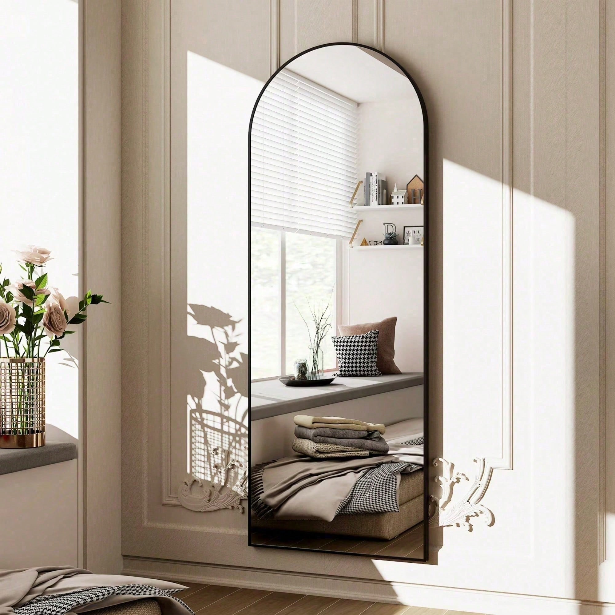 กระจกเงาเต็มตัวทรงโค้งสไตล์โมเ - Arch Mirror Leaning บทวิจารณ์และราคา
