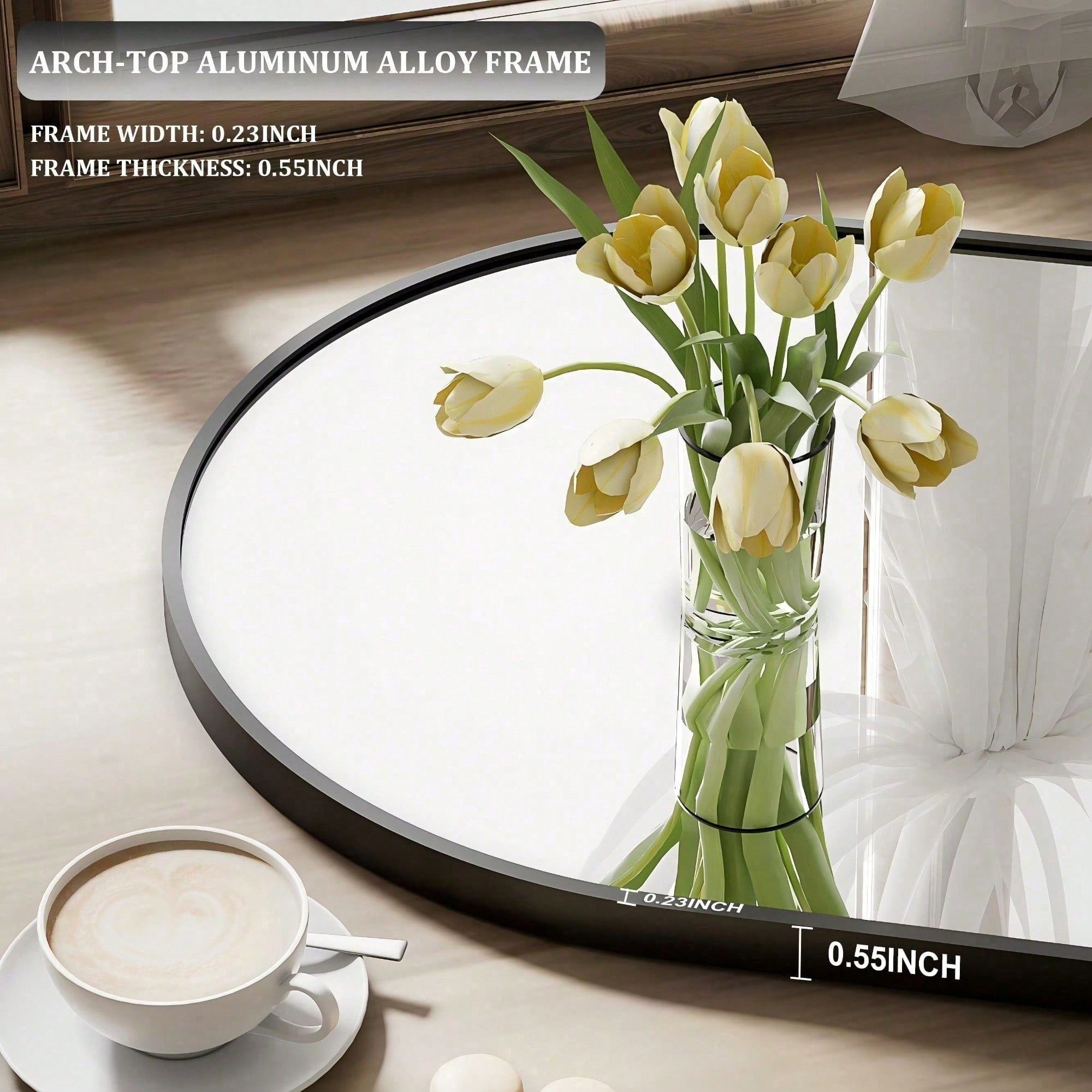 กระจกเงาเต็มตัวทรงโค้งสไตล์โมเ - Arch Mirror Leaning บทวิจารณ์และราคา