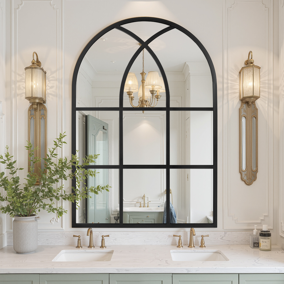 กระจกห้องน้ำทรงโค้งหรูหราพร้อม - Arch Mirror Leaning บทวิจารณ์และราคา