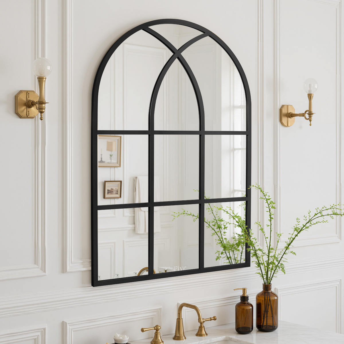 กระจกห้องน้ำทรงโค้งหรูหราพร้อม - Arch Mirror Leaning บทวิจารณ์และราคา