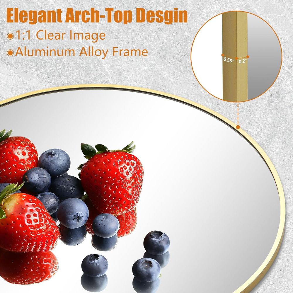 กระจกโค้งเต็มตัว ขนาด 76x34 นิ - Arch Mirror Leaning บทวิจารณ์และราคา
