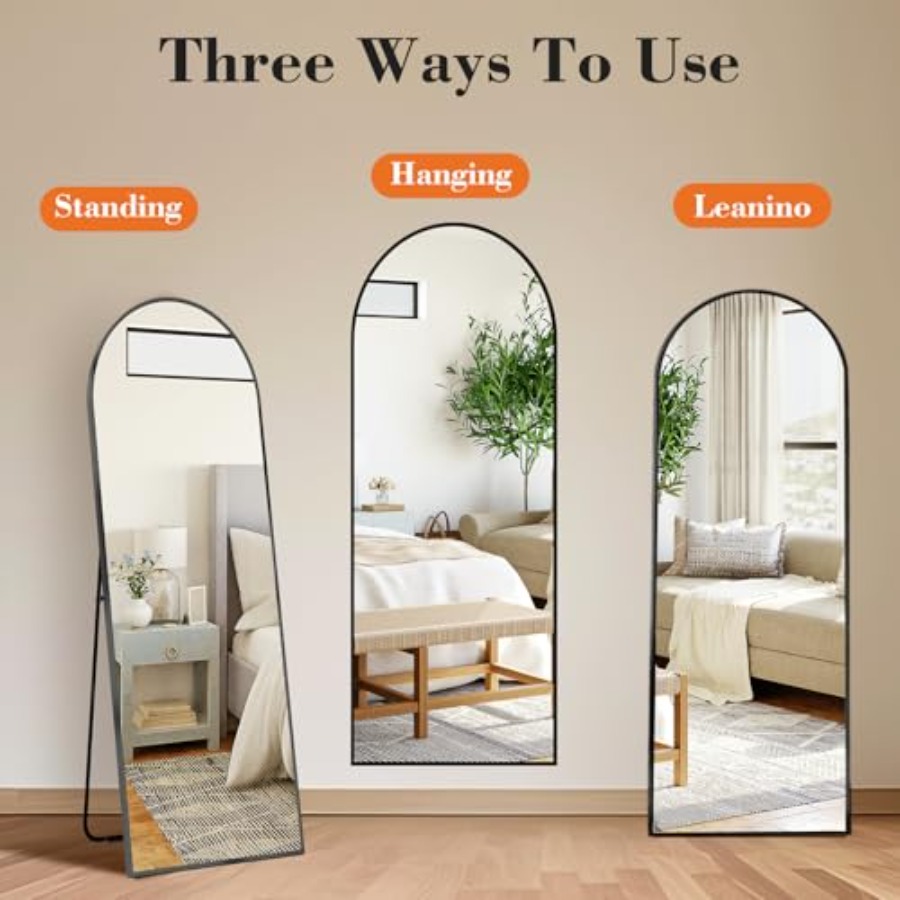 กระจกเงาเต็มตัวทรงโค้งพร้อมขาต - Arch Mirror Leaning บทวิจารณ์และราคา