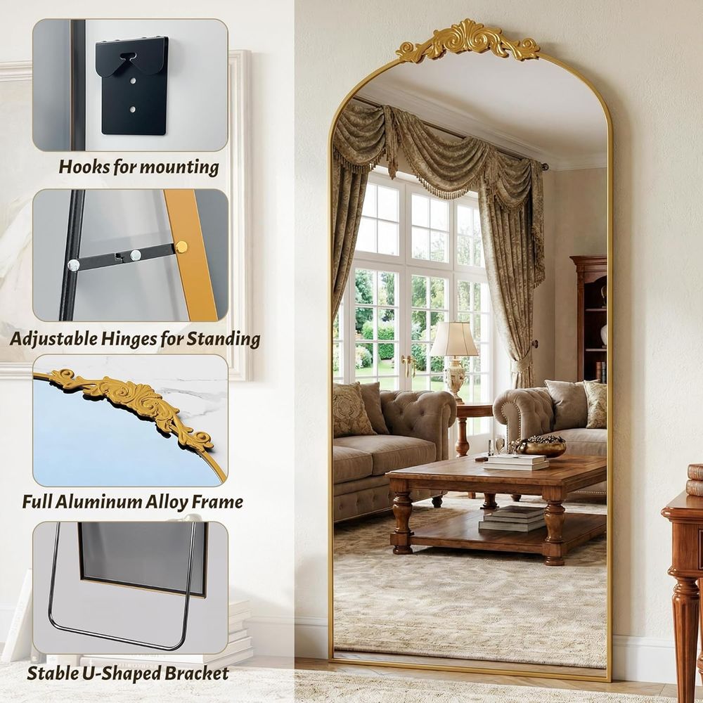 กระจกเงาแบบวินเทจทรงโค้งขนาด 7 - Arch Mirror Leaning บทวิจารณ์และราคา
