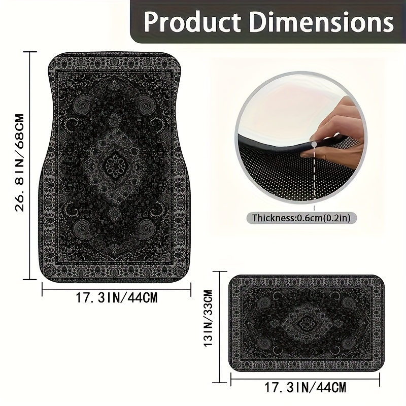 พรมปูพื้นรถผ้าพันคอรูปสี่เหลี่ - Interior Design Product บทวิจารณ์และราคา